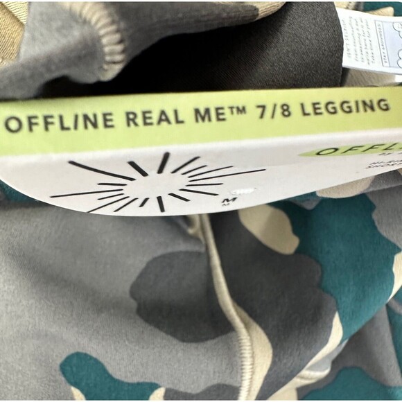 Offline Aerie Leggings Womens XS Short Real Me 7/8 Leggings Camo Hi Rise Cross - Picture 7 of 9